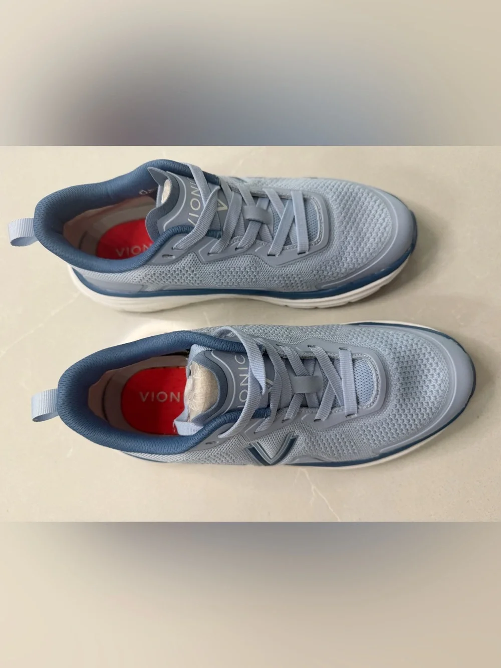 Vionic Walk Max Skyway Blue Knit Athletic Sneakers Women's Size 8.5